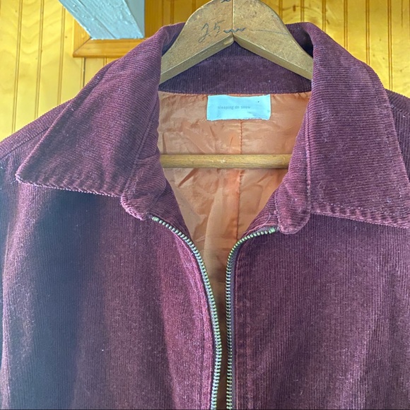 Maroon Corduroy Coat - Picture 3 of 7